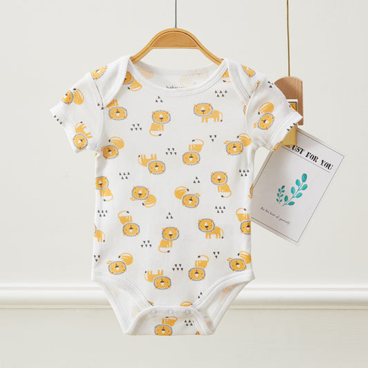 Baby Lion Roar Pattern Bodysuits, Pack of 3
