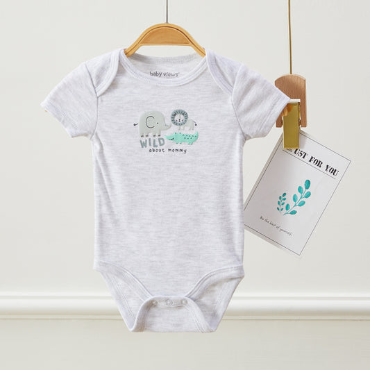 Baby Boys Safari Animal Pattern Bodysuits, Pack of 3