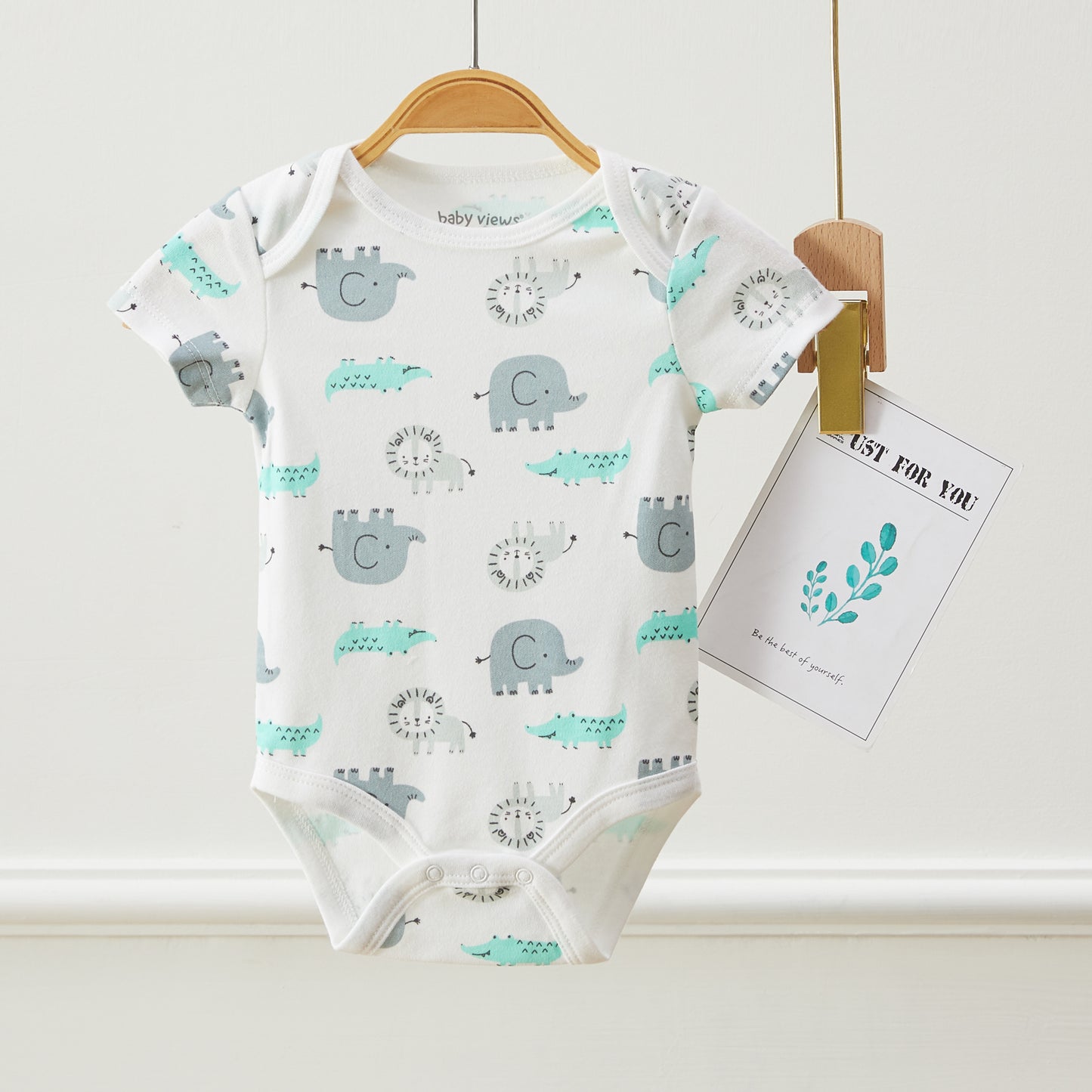 Baby Boys Safari Animal Pattern Bodysuits, Pack of 3