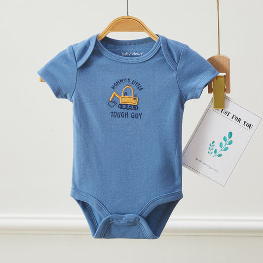 Baby Boys Excavator Pattern Bodysuits, Pack of 3
