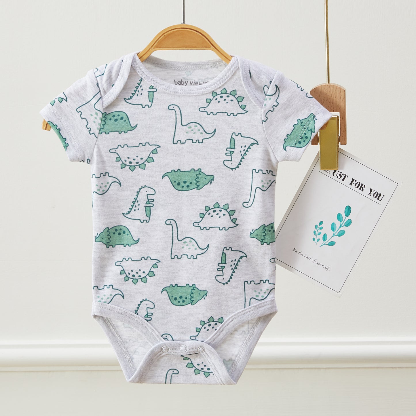 Baby Boys Dinosaur Pattern Bodysuits, Pack of 3