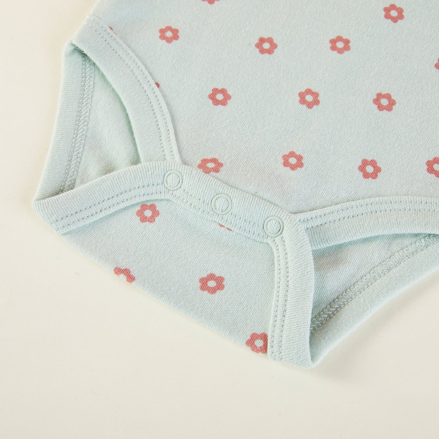 Baby Flower Pattern Bodysuits, Pack of 3