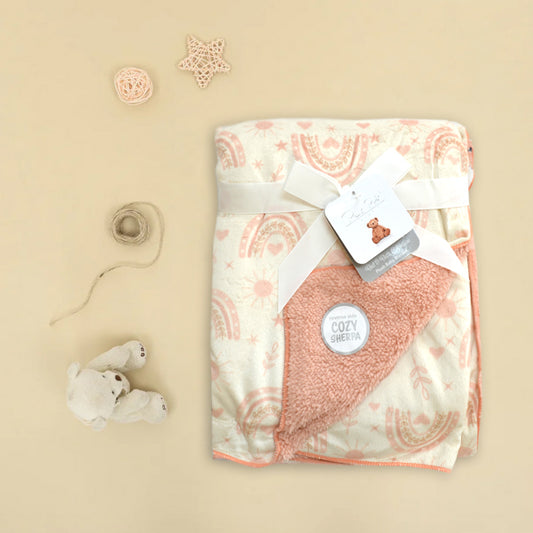 Super Soft Reverse side Cozy Sherpa Plush Baby Blanket