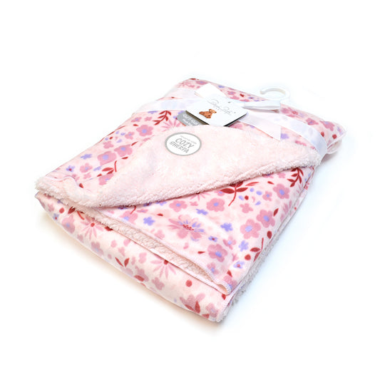Super Soft Reverse side Cozy Sherpa Plush Baby Blanket