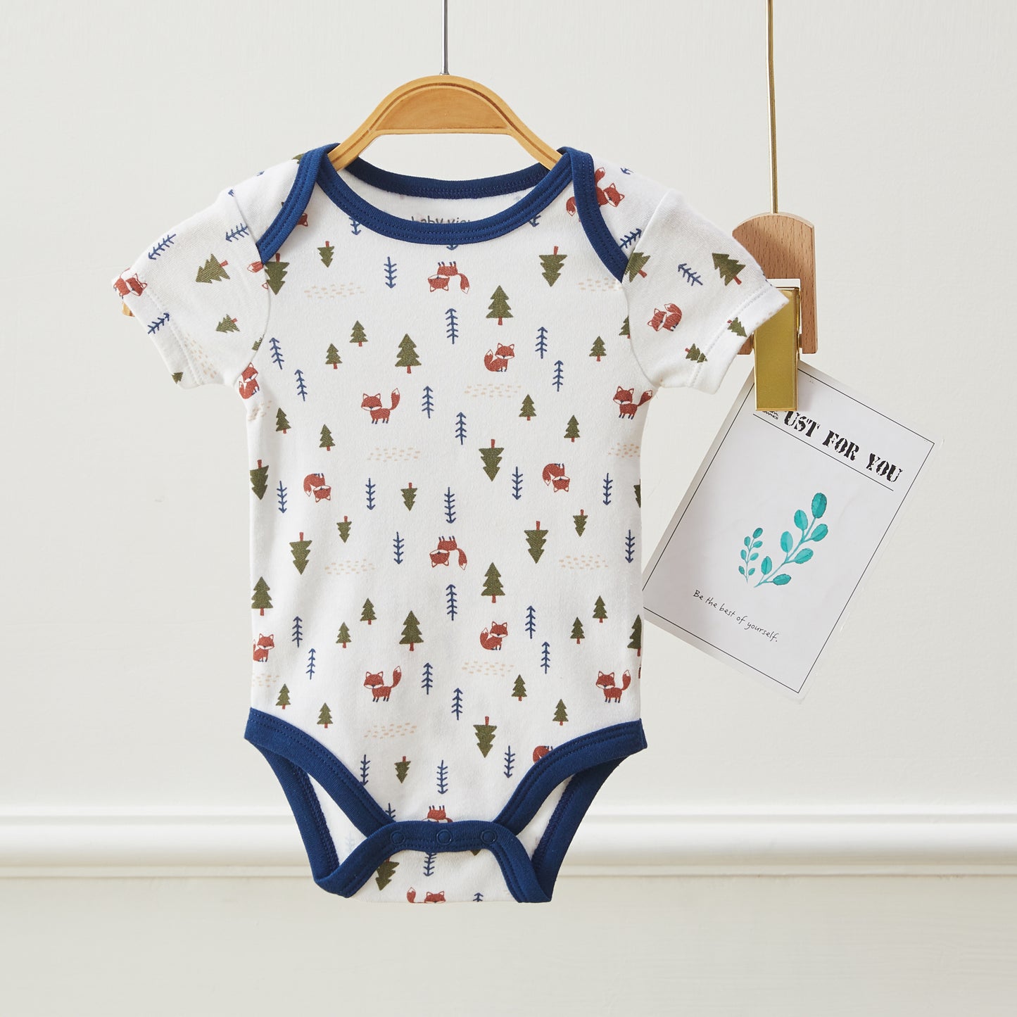 Baby Wild Fox Pattern Bodysuits, Pack of 3
