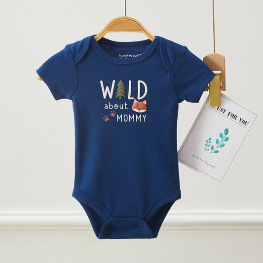Baby Wild Fox Pattern Bodysuits, Pack of 3