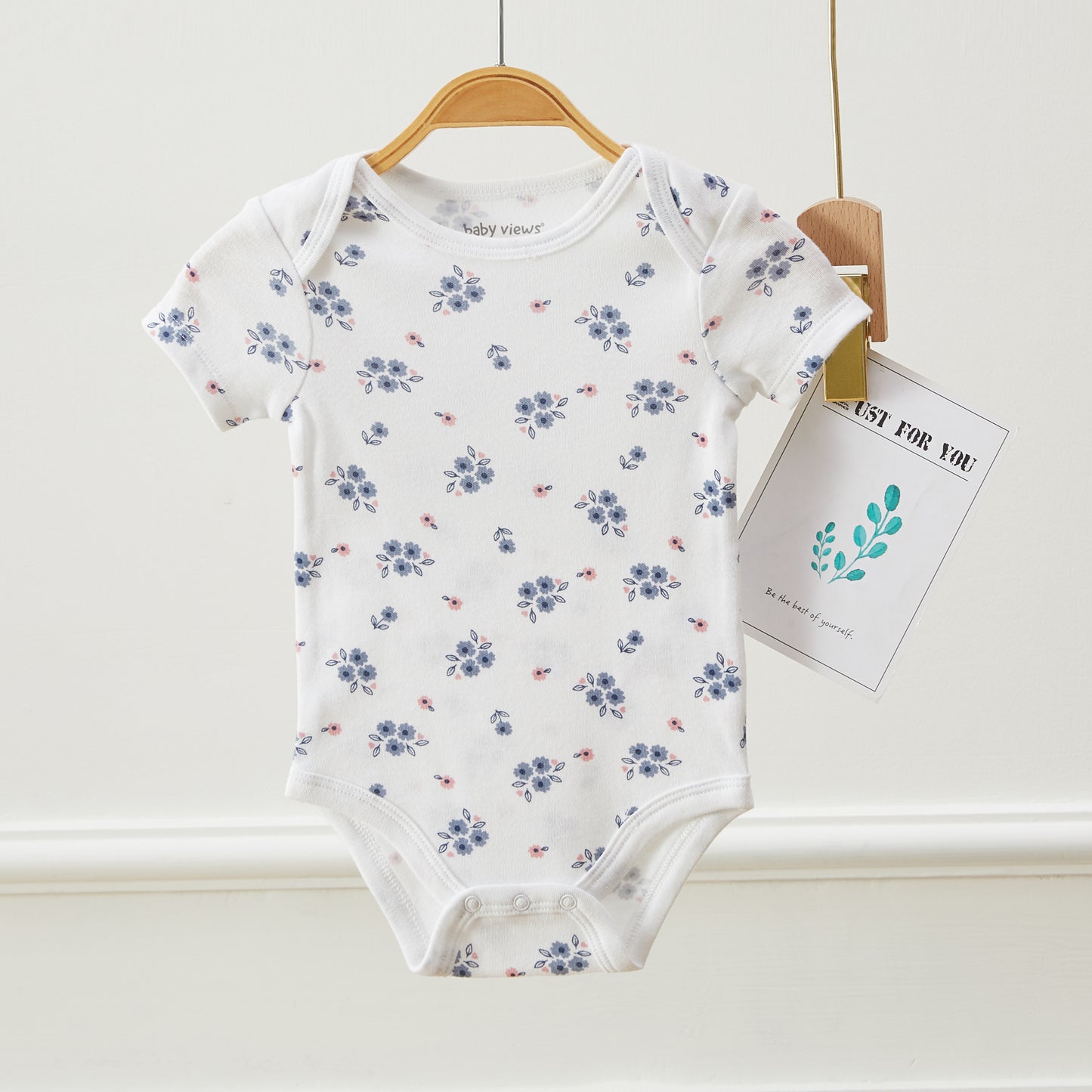 Baby Love Flower Pattern Bodysuits, Pack of 3