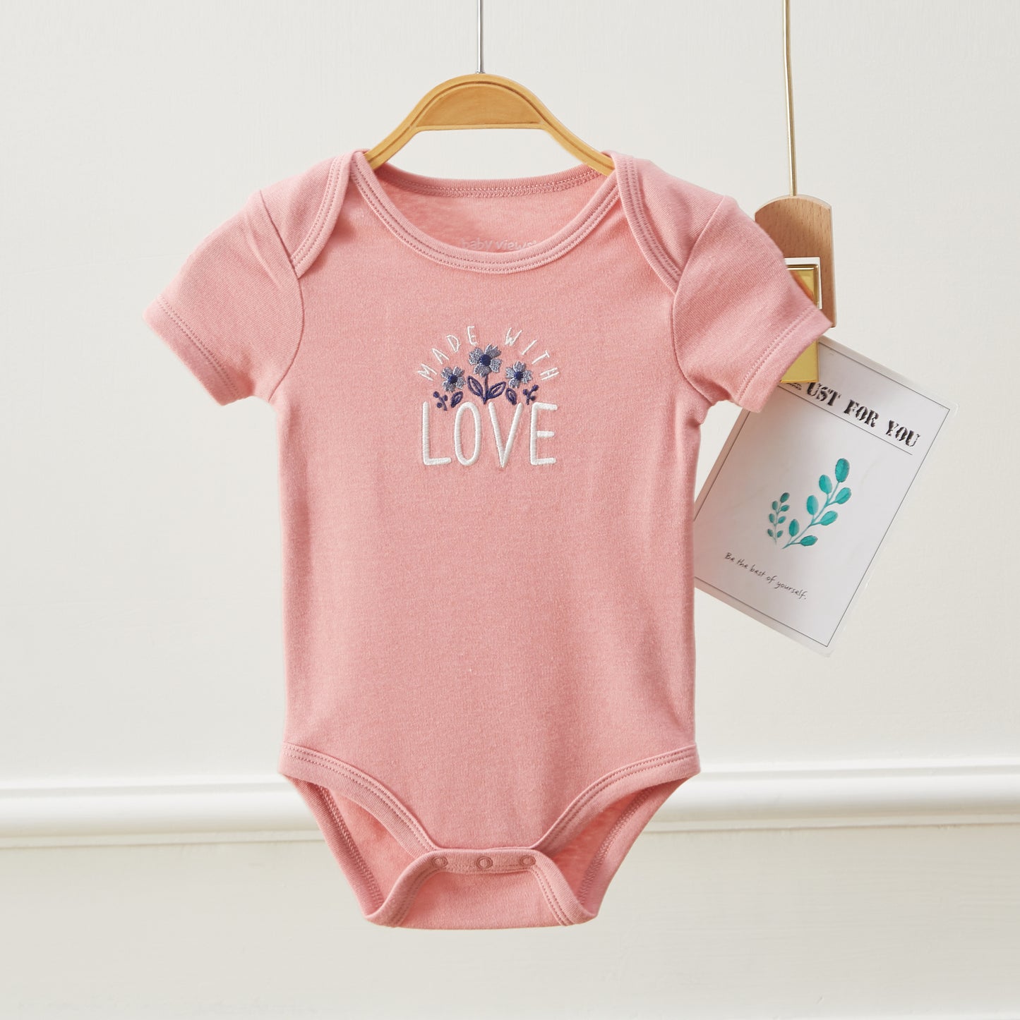 Baby Love Flower Pattern Bodysuits, Pack of 3