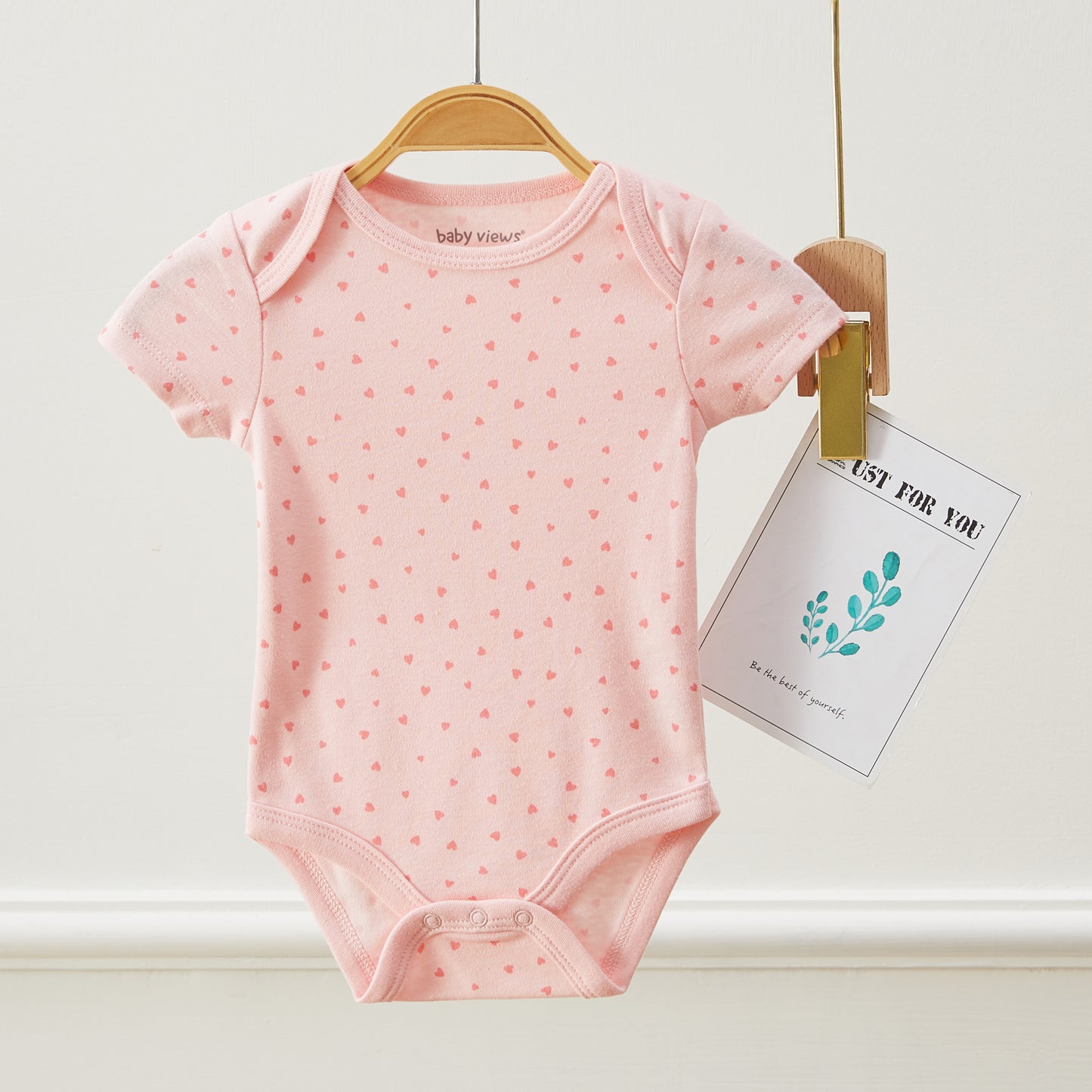 Baby Girls Giraffe & Elephant Pattern Bodysuits, Pack of 3